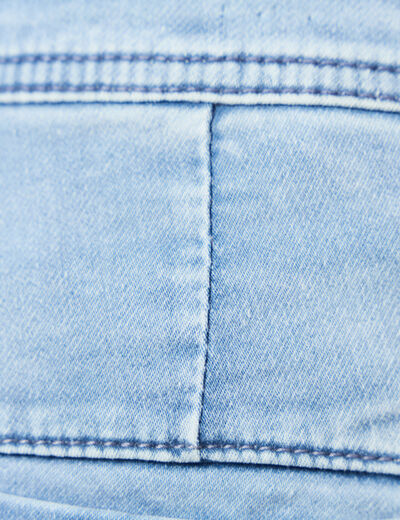 Jeans battle à coulisse denim bleach homme
