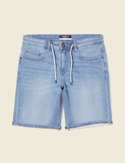 Bermuda éco-responsable denim bleach homme