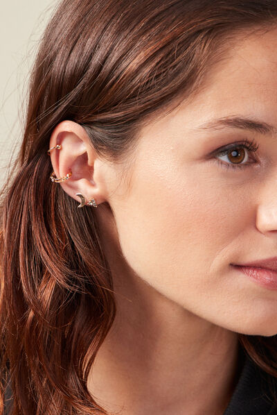 Lot 5 boucles d'oreilles couleur or femme