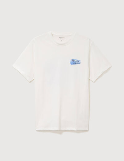 T-shirt en coton ecru homme