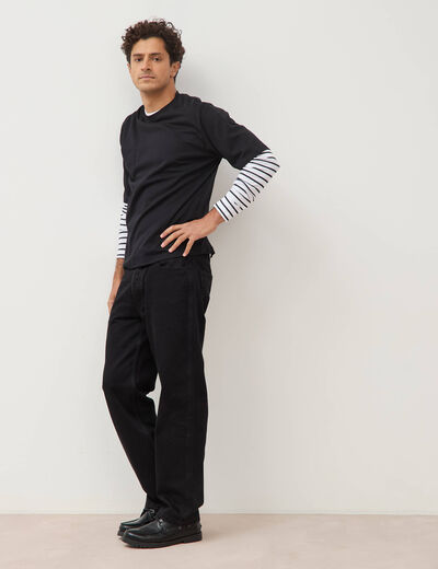 T-shirt manches courtes noir homme