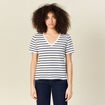 T-shirt manches courtes ecru femme
