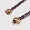 Ceinture fine marron femme