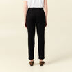 Pantalon chino cigarette noir femme