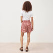Short taille haute marron cognac femme