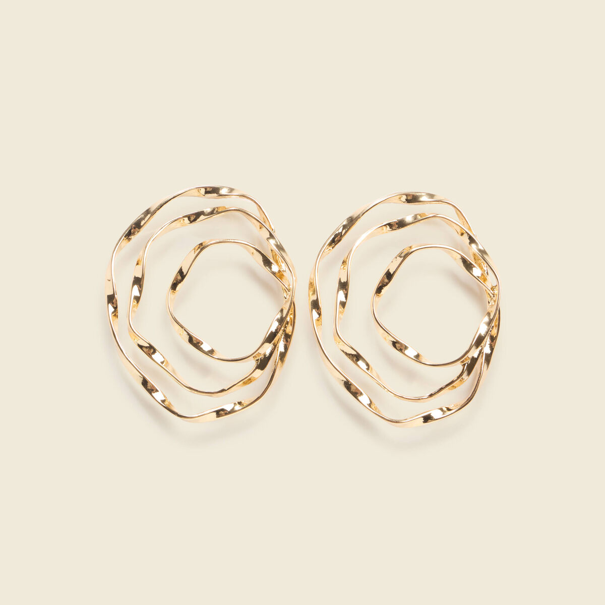 Boucles d'oreilles couleur or femme