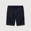 Bermuda droit &eacute;lastiqu&eacute; bleu marine homme