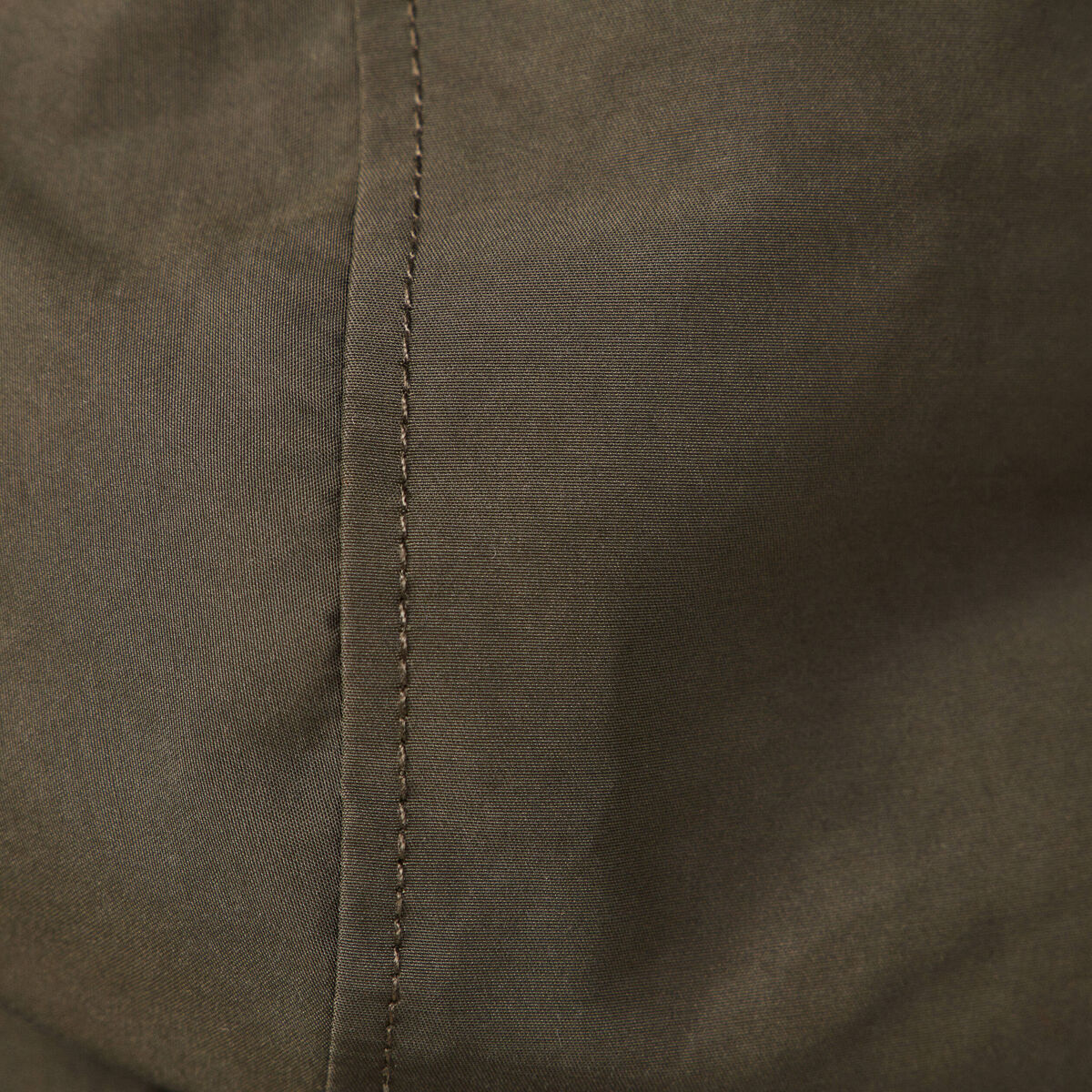 Parka droite à capuche vert kaki homme