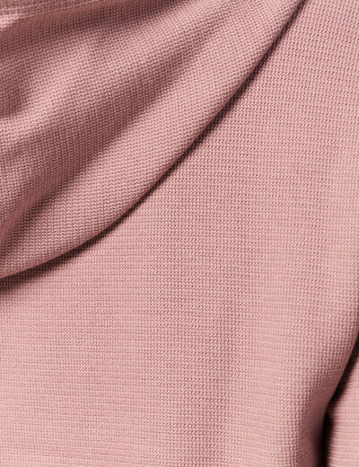 T-shirt &agrave; capuche vieux rose homme