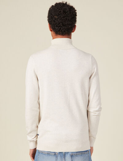 Pull manches longues ecru homme