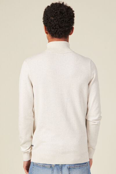 Pull manches longues ecru homme
