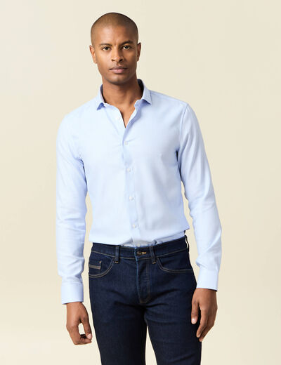 Chemise manches longues bleu ciel homme