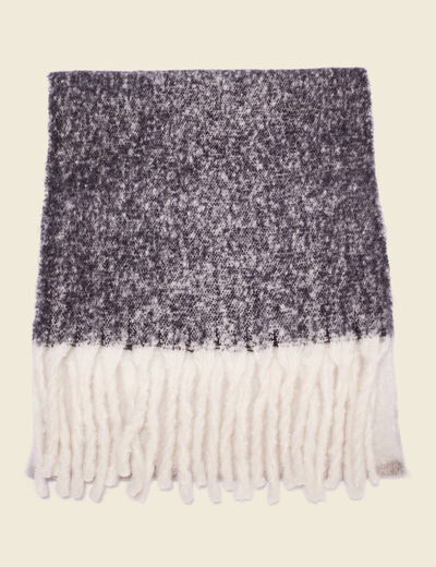 Écharpe à franges gris homme