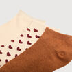 Lot de 3 paires de chaussettes marron cognac femme