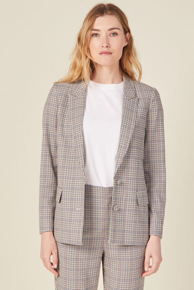 Veste blazer éco-responsable bleu marine femme
