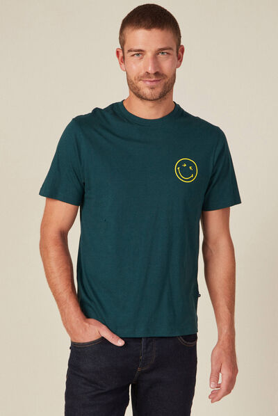 T-shirt SmileyWorld bleu marine homme