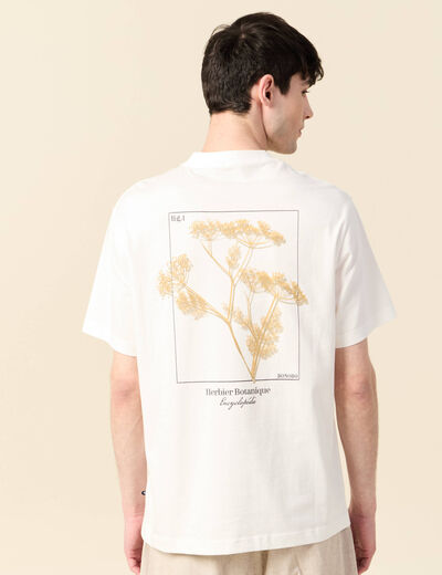 T-shirt manches courtes ecru homme