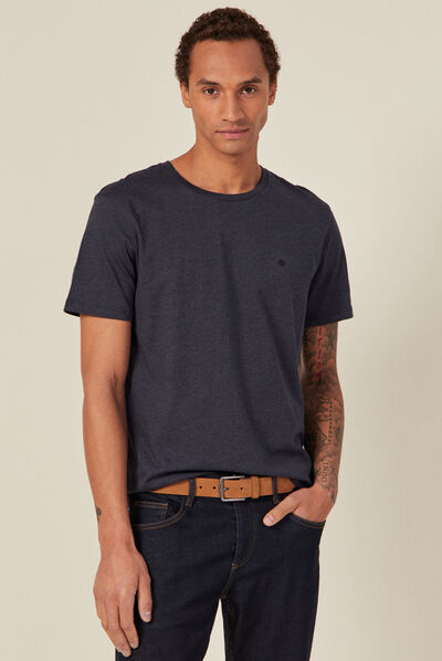 T-shirt éco-responsable bleu foncé homme