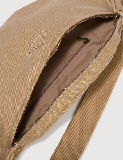 Sac banane beige homme