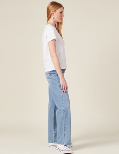 T-shirt manches courtes blanc femme