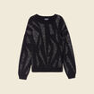 Pull éco-responsable sequins noir femme