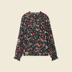 Blouse manches longues noir femme
