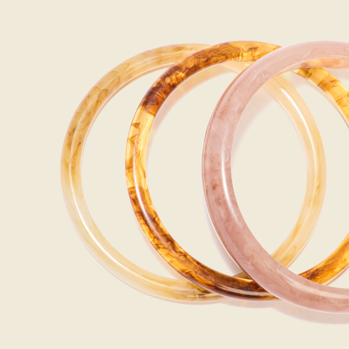 Lot 3 bracelets creme femme