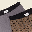 Lot 2 boxers gris foncé homme