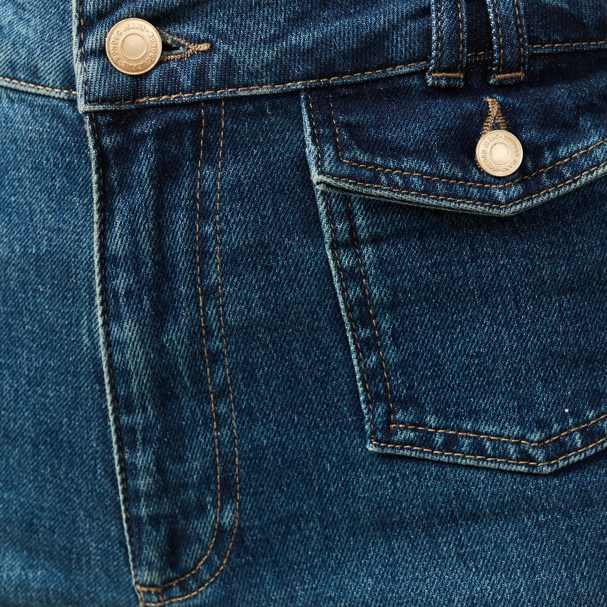 Jeans bootcut taille haute bleu femme