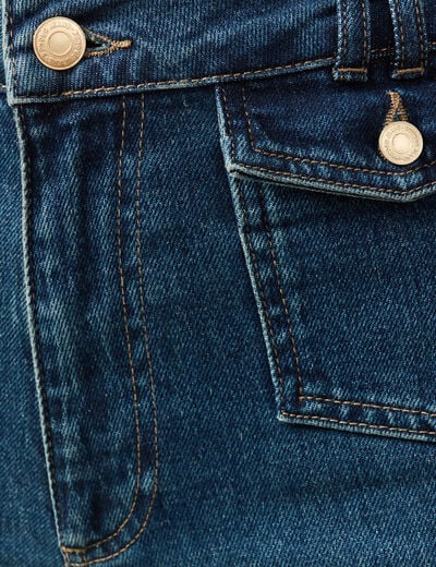Jeans bootcut taille haute bleu femme