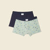 Lot 2 boxers bleu marine homme