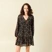 Robe évasée éco-responsable multicolore femme