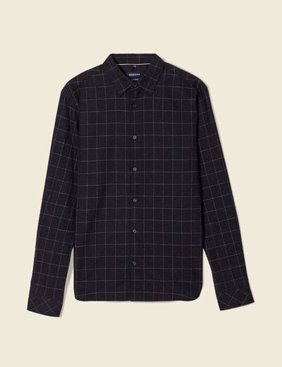 Chemise manches longues gris foncé homme