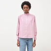 Chemise manches longues col montant multicolore femme