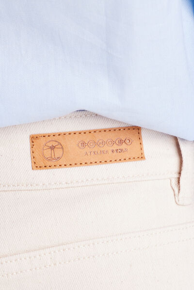 Pantalon slouchy creme femme