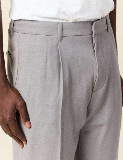 Pantalon chino large gris foncé homme