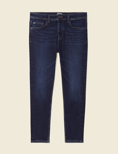 Jeans tapered 5 poches denim brut homme