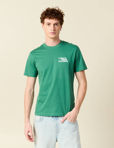 T-shirt en coton vert homme