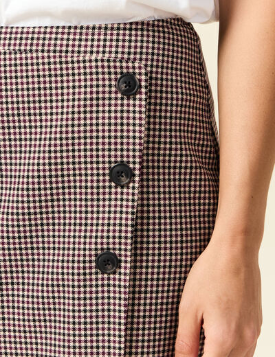 Jupe courte portefeuille noir femme
