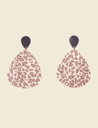 Boucles d'oreilles pendantes noir femme