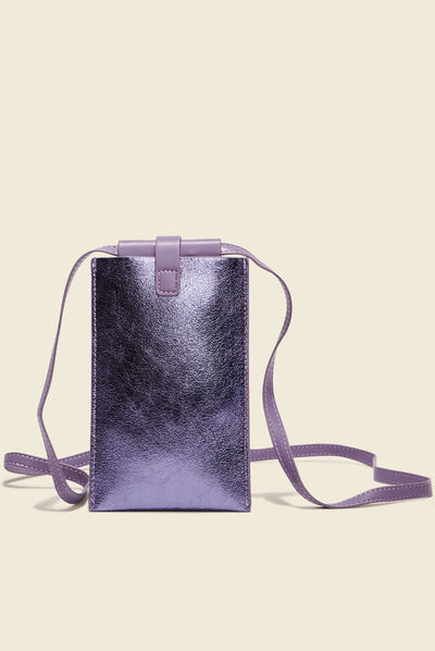 Pochette de téléphone mauve femme