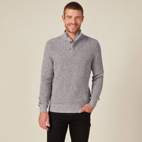Pull manches longues gris foncé homme