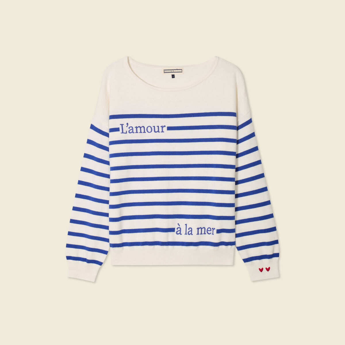 Pull manches longues ecru femme