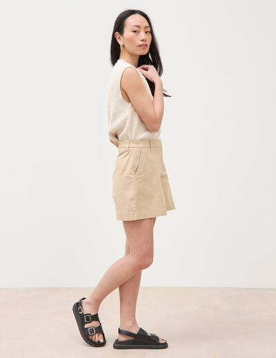 Short taille standard marron clair femme