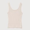 D&eacute;bardeur cintr&eacute; col rond beige femme