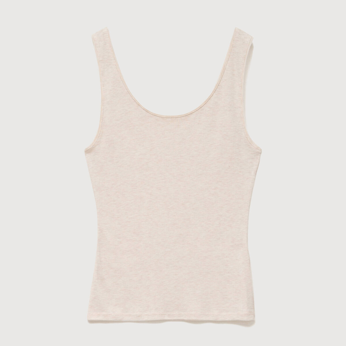 D&eacute;bardeur cintr&eacute; col rond beige femme