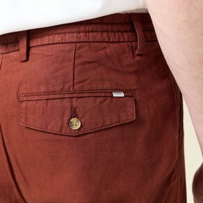 bermuda droite a coulisse marron cognac homme Bermuda droite à coulisse marron cognac homme