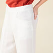 Pantalon cargo fluide ecru femme