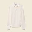 Polo manches longues ecru homme