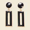 Boucles d'oreilles pendantes noir femme